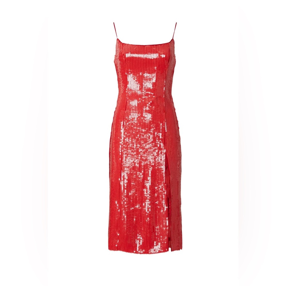 Bardot Beckett Sequin Midi Dress in Lipstick Red NWT Size 4